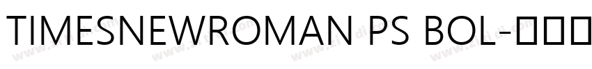 TIMESNEWROMAN PS BOL字体转换